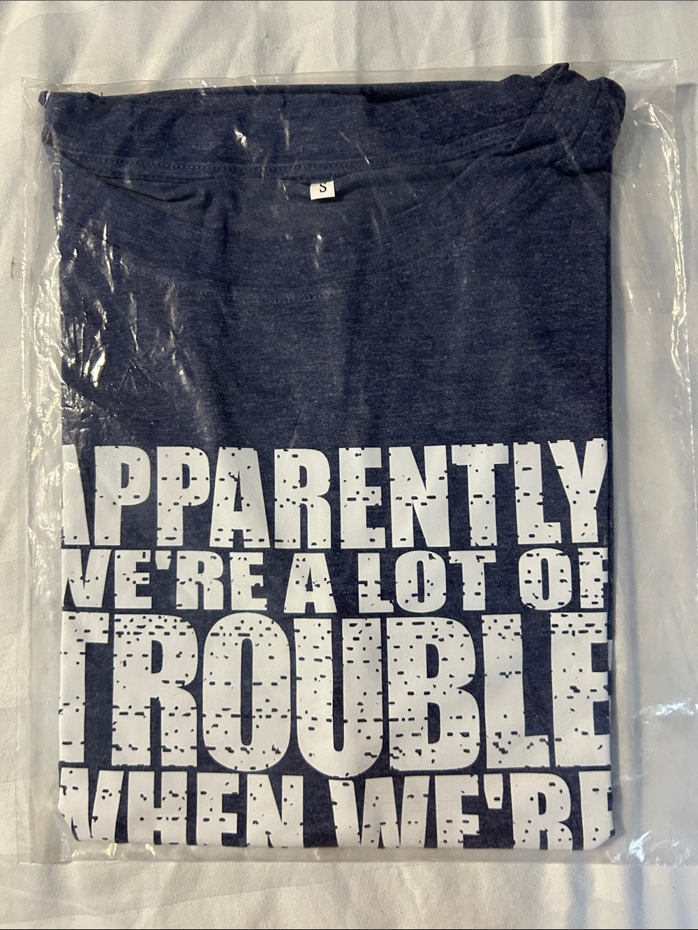 Kids Graphic Tee - Navy "Apparently We're a Lot of Trouble"